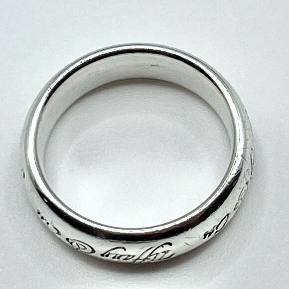 Tiffany & Co. Wide Notes Script Silver Ring - Sz 7.5 - Picture 16 of 16